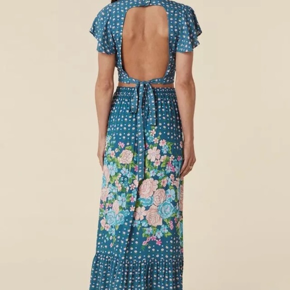 Temporary price drop!! Spell Yellow Rose Maxi Skirt and Crop Top Set - Picture 5 of 5